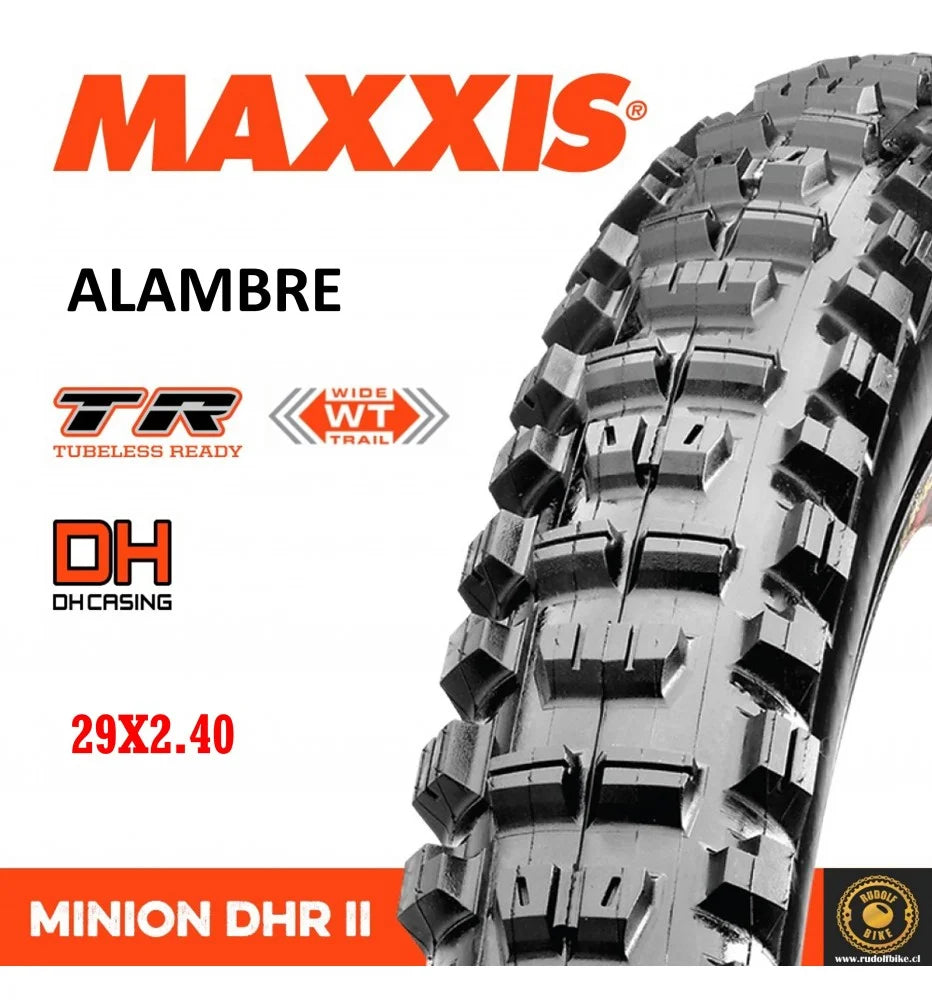 Neumático Maxxis MINION DHR II BIKEPARK DH/TR 29X2.40 Alambre