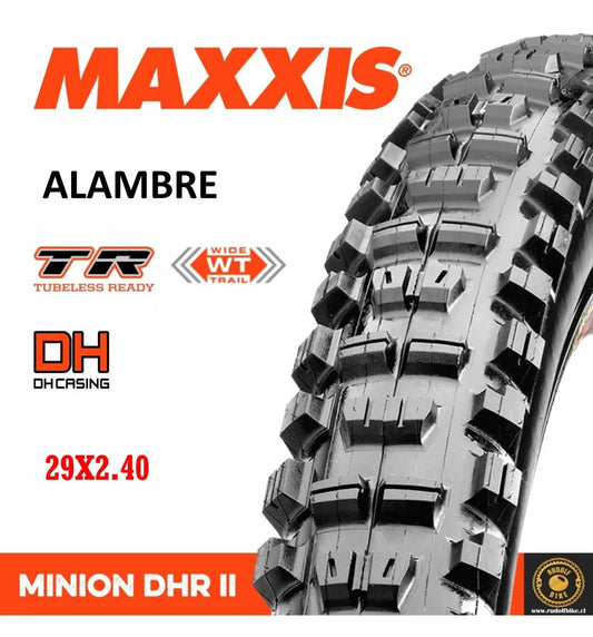 Neumático Maxxis MINION DHR II BIKEPARK DH/TR 29X2.40 Alambre
