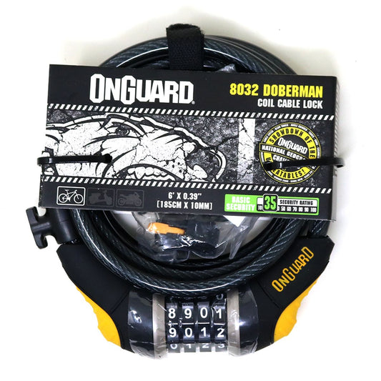 Candado OnGuard Llave Espiral Doberman 185cmX10mm